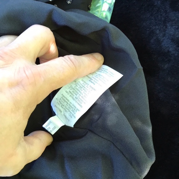 J. Crew Black Sleeveless Tank Blouse Gold Textured Dots Round Hem Lined XXS - Picture 12 of 12